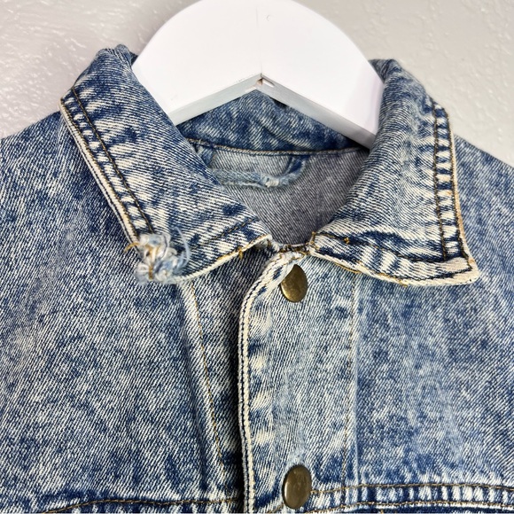 Vintage distressed denim jacket kids size 6 - Picture 6 of 8